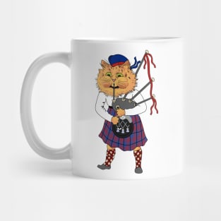 Scottish Bagpipe Playing Cat Mug